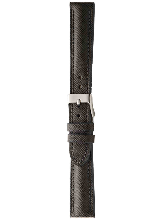 Herzog Saffiano Lederarmband Grau