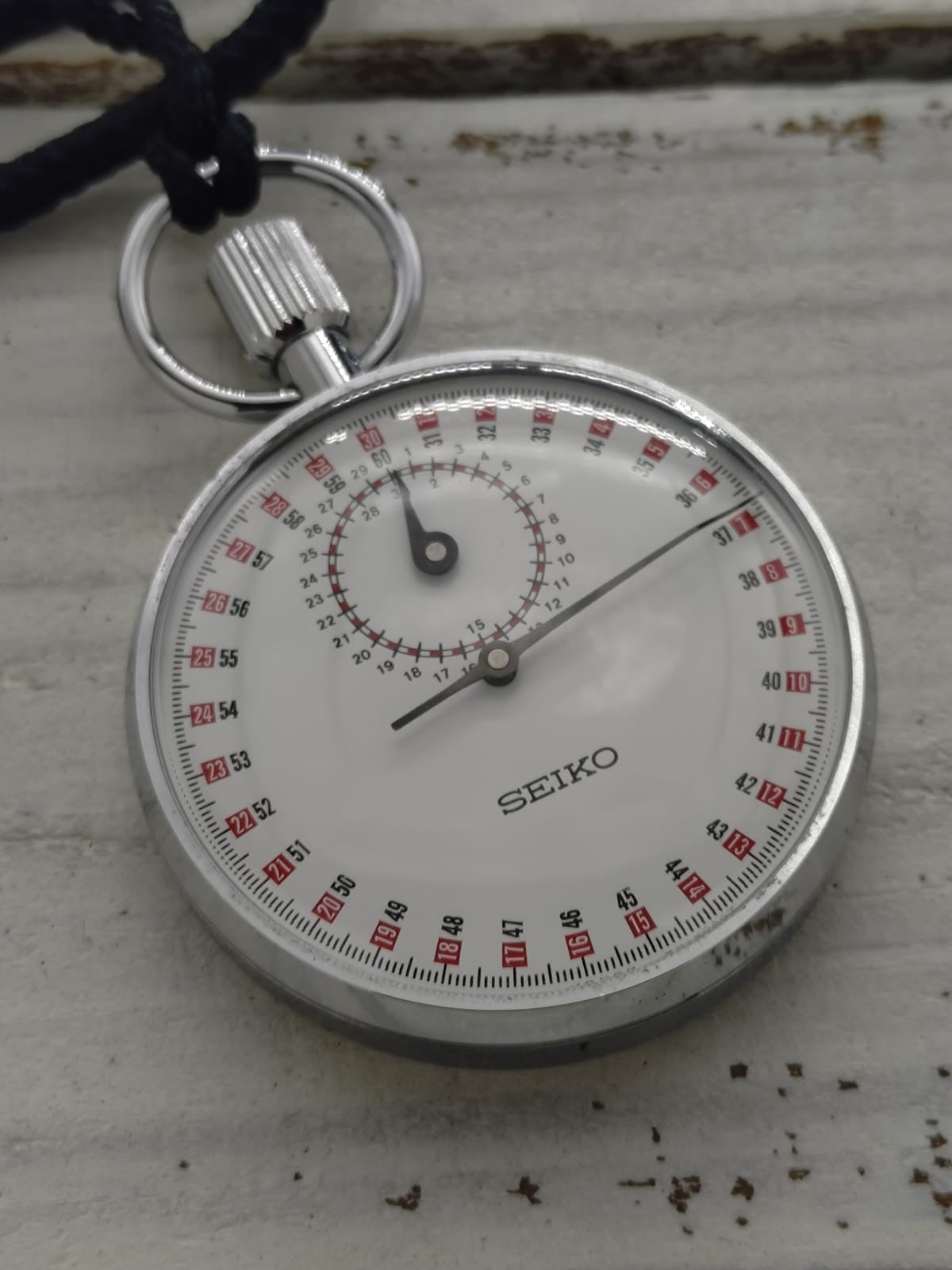Seiko Stoppuhr – Ref. 90-5010 – mechanisches Werk, Handaufzug – Zeigerstopp mit Zählwerk – August 1978 - frisch revidiert