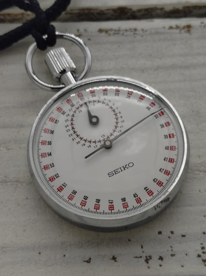 Seiko Stoppuhr – Ref. 90-5010 – mechanisches Werk, Handaufzug – Zeigerstopp mit Zählwerk – August 1978 - frisch revidiert