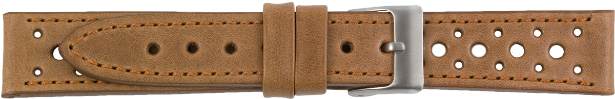 Bracelet de montre en cuir premium marron 18mm