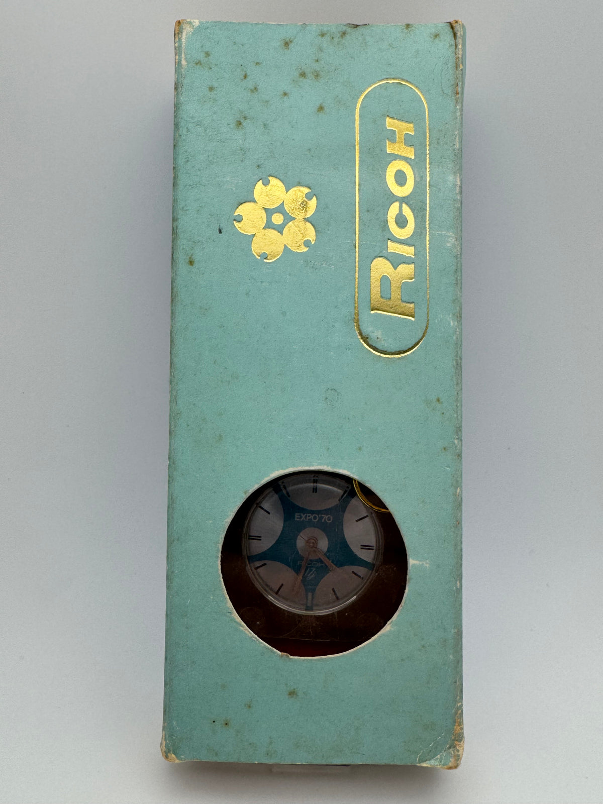Ricoh Expo '70 Pendant Watch – Cherry Blossom Case, Blue Dial – Unworn with Original Box