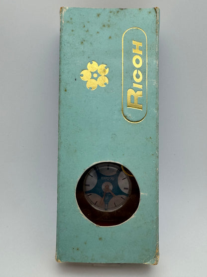 Ricoh Expo '70 Pendant Watch – Cherry Blossom Case, Blue Dial – Unworn with Original Box