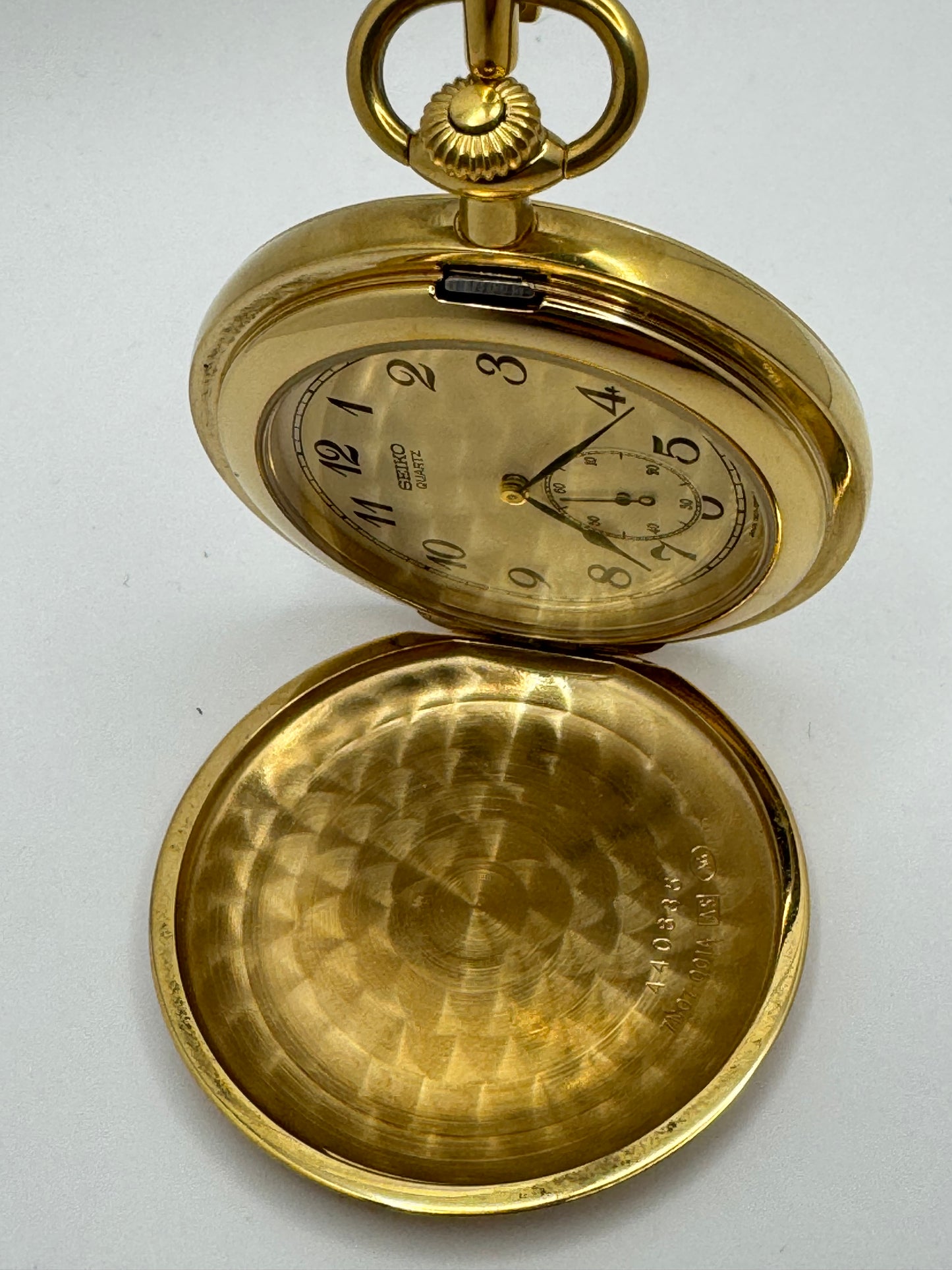 Seiko Taschenuhr 7N07-001A – „Prime Minister Gift“ – Japan (April 1994) – Quarz – mit Kette