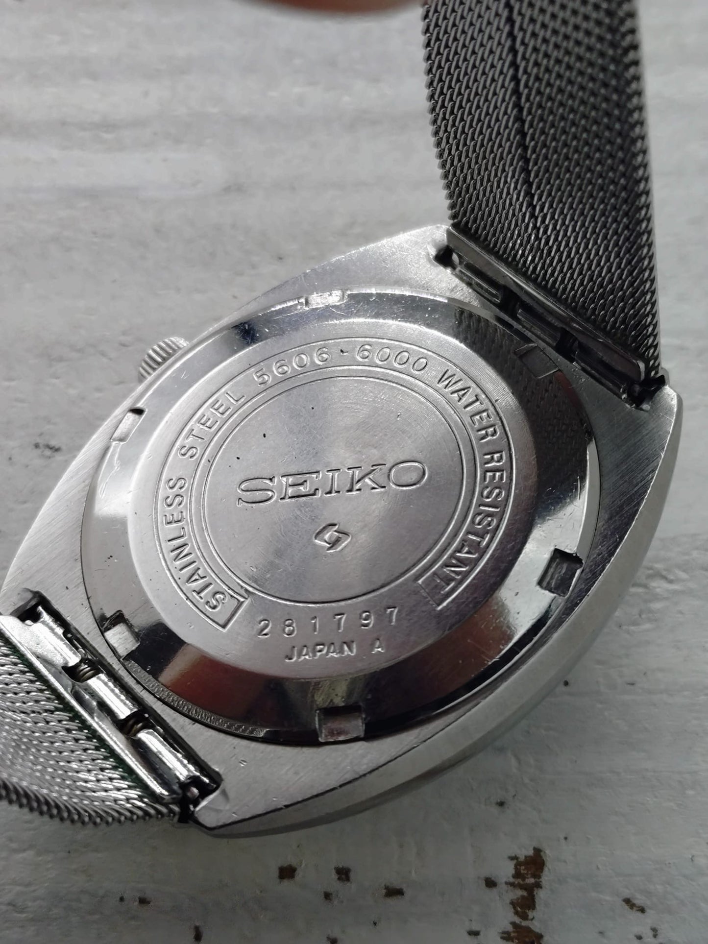 Seiko Lord Matic 5606-6000 – Aug. 1972 – schwarzes Dial, Day-Date, revidiert