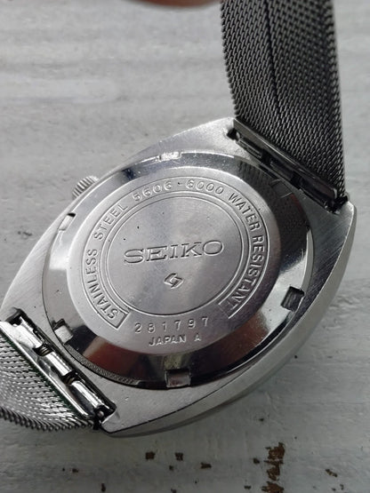 Seiko Lord Matic 5606-6000 – Aug. 1972 – schwarzes Dial, Day-Date, revidiert