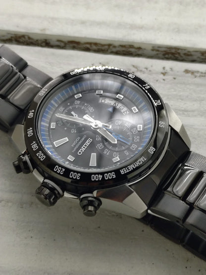 Seiko Chronograph 7T94-0AY0 – Quarz, Tachymeter, 100 m – 43,5 mm – März 2008