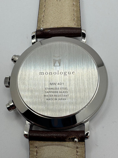 monologue MW401 Chronograph – Japan Made Chronograph im Full Set (ungetragen, 2025)