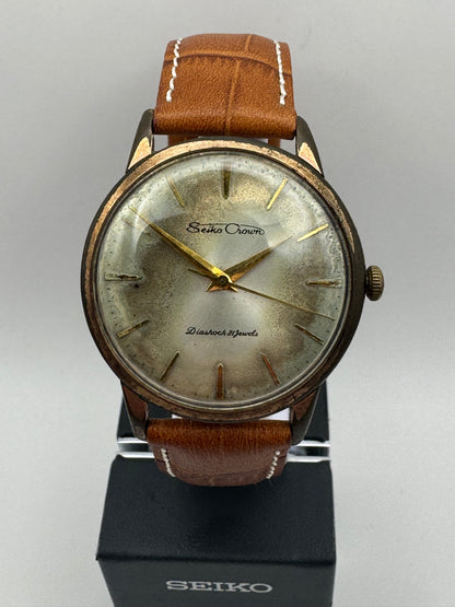 Seiko Crown Diashock 21 Jewels – frühe 1960er – Tropical Dial – technischer Urahn der Grand Seiko