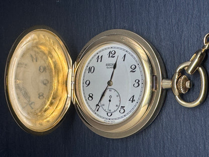 Seiko Taschenuhr als Geschenk des japanischen Premierministers, April 1996, Full Set mit Urushi-Etui