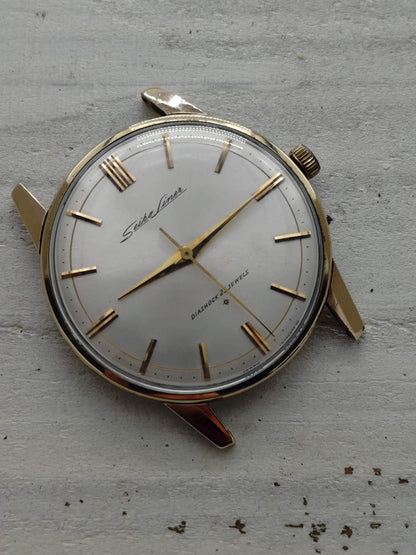 Seiko Liner « Diashock 23 Jewels » – Réf. J15007E – Calibre 3140, remontage manuel – Plaqué or – Début des années 1960 – Récemment révisée