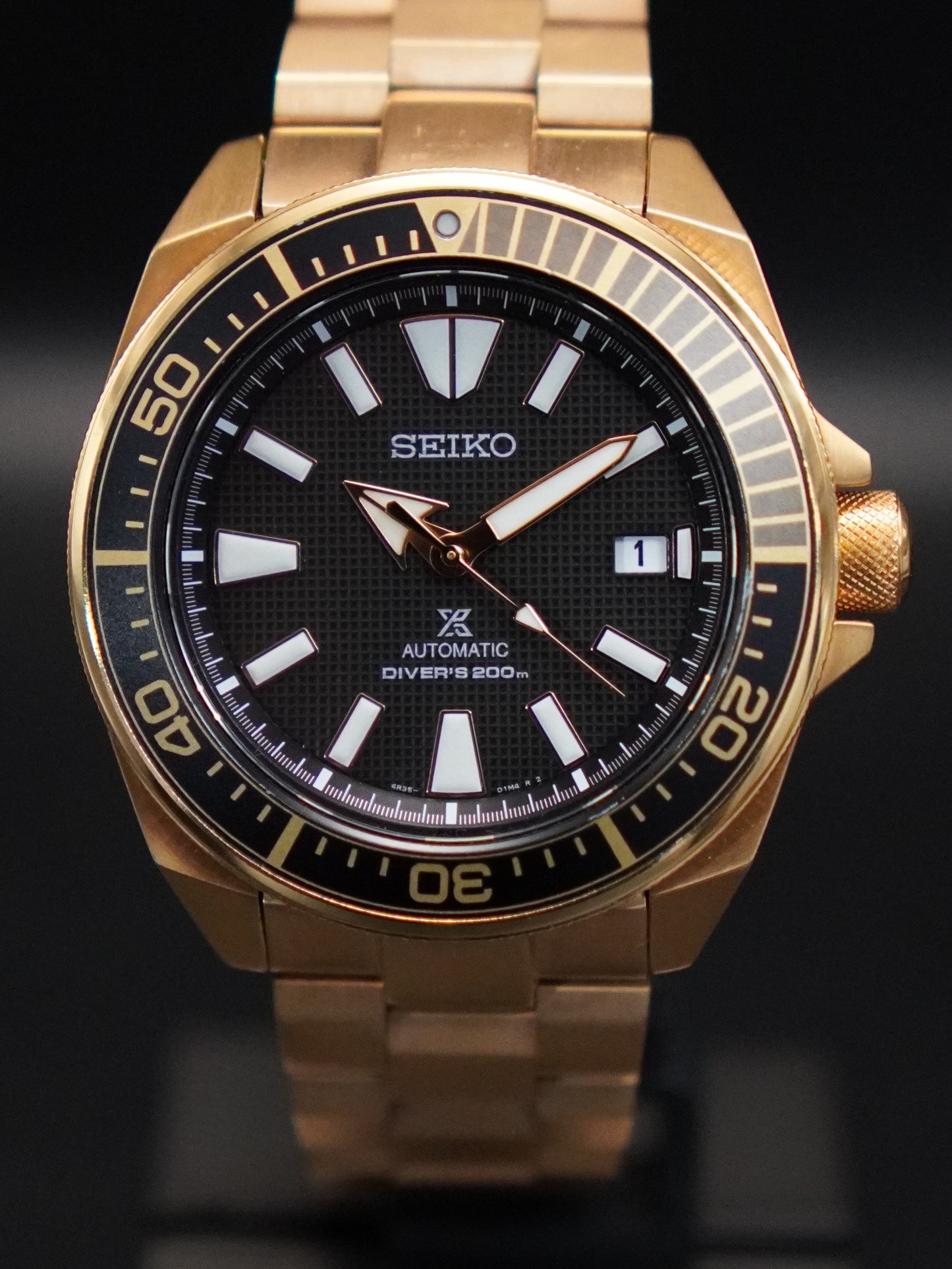 Seiko Prospex Samurai SRPB51K1 in Gold – Custom-Goldbeschichtung, Unikat mit Fullset (2017)