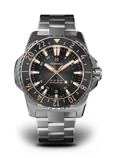 Formex REEF GMT Automatik COSC 300M "Schwarz/Vergoldet" 42mm