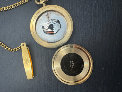 Seiko Taschenuhr als Geschenk des japanischen Premierministers, April 1996, Full Set mit Urushi-Etui