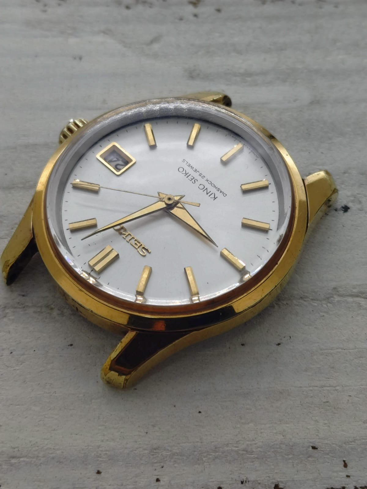 King Seiko 44KS – Ref. 4402-8000 – Caliber 4402A, manual wind with hacking seconds, Daini Seikosha – medallion case back – September 1966 – freshly serviced