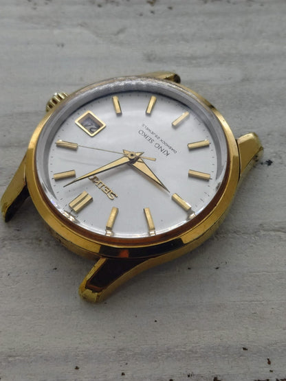 King Seiko 44KS – Ref. 4402-8000 – Caliber 4402A, manual wind with hacking seconds, Daini Seikosha – medallion case back – September 1966 – freshly serviced