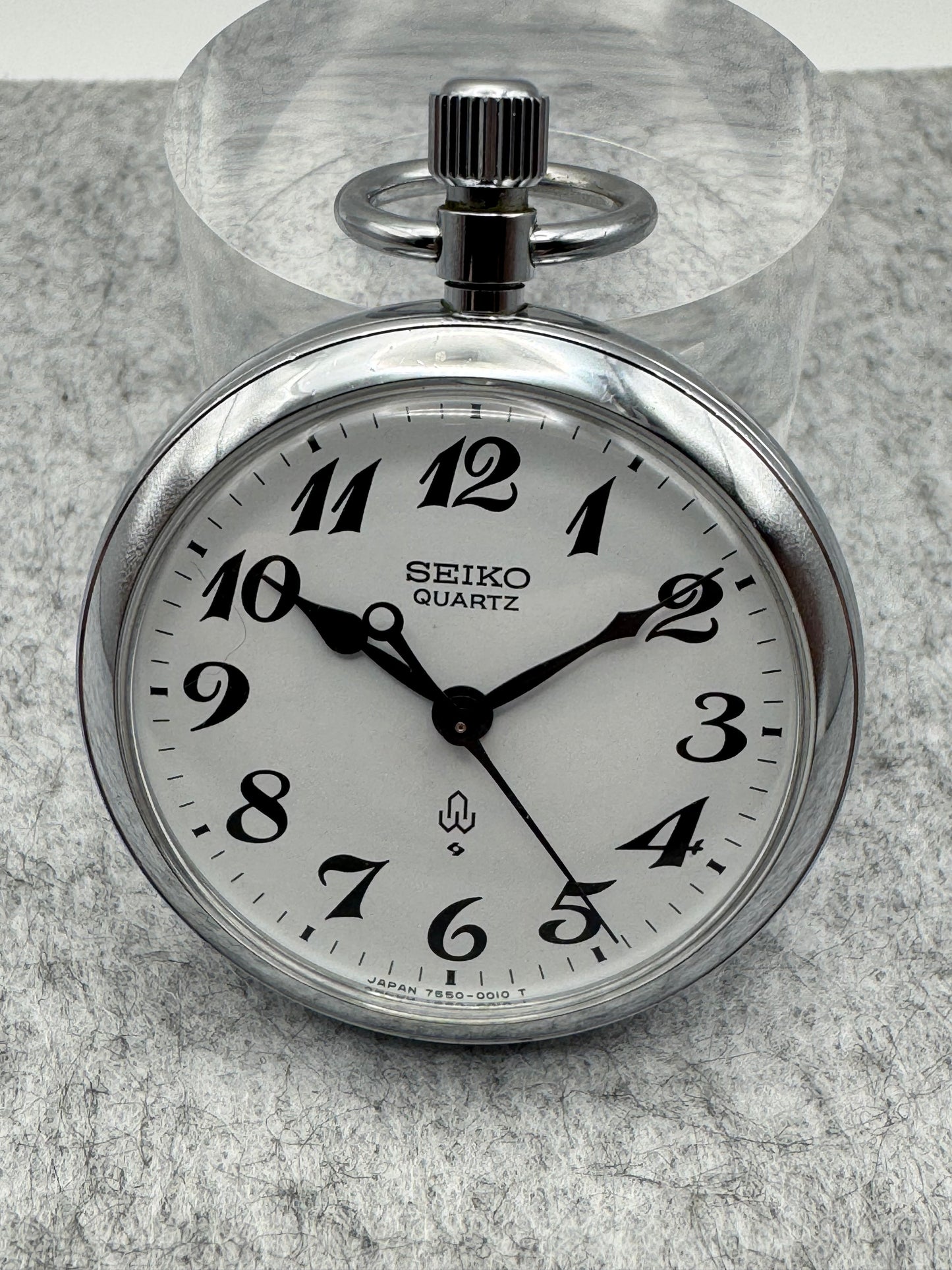 Seiko Quarz Eisenbahner Taschenuhr (1983) – Ref. 7550-0010