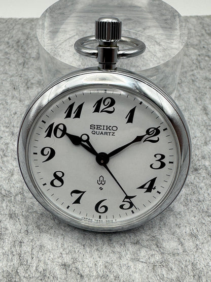 Seiko Quarz Eisenbahner Taschenuhr (1983) – Ref. 7550-0010