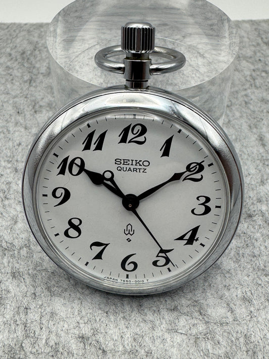 Seiko Quarz Eisenbahner Taschenuhr (1983) – Ref. 7550-0010