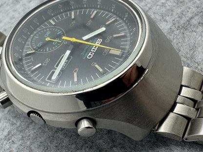 Seiko Automatic Chronograph - Cal. 6139 - Black Dial - Arabic/English Day-Date - Vintage 1970s