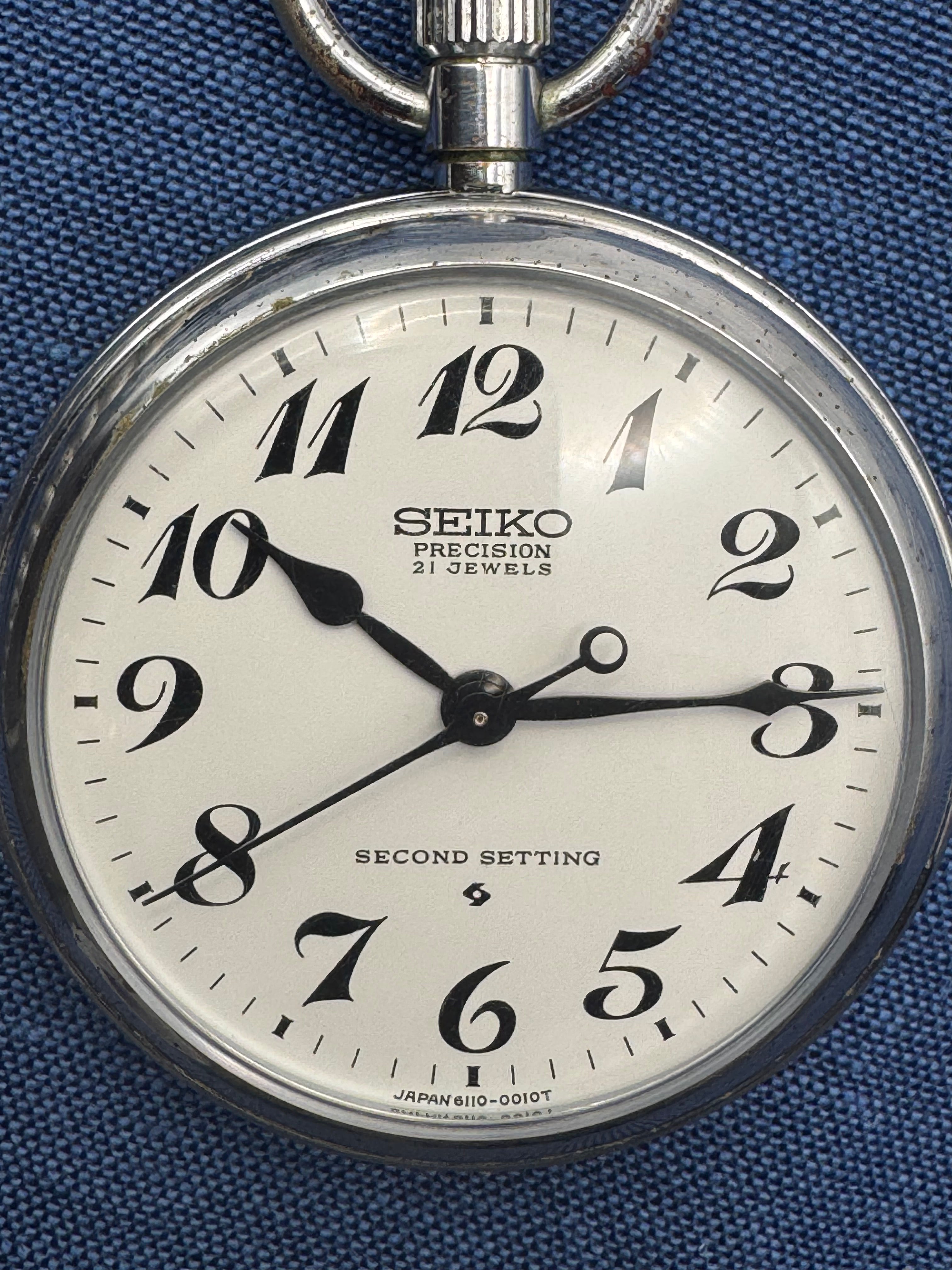 SEIKO 懐中時計 プレシジョン6110-0010T SEIKO (セイコー) 70's 鉄道時計/懐中時計 3針 手巻 機械式 19セイコー