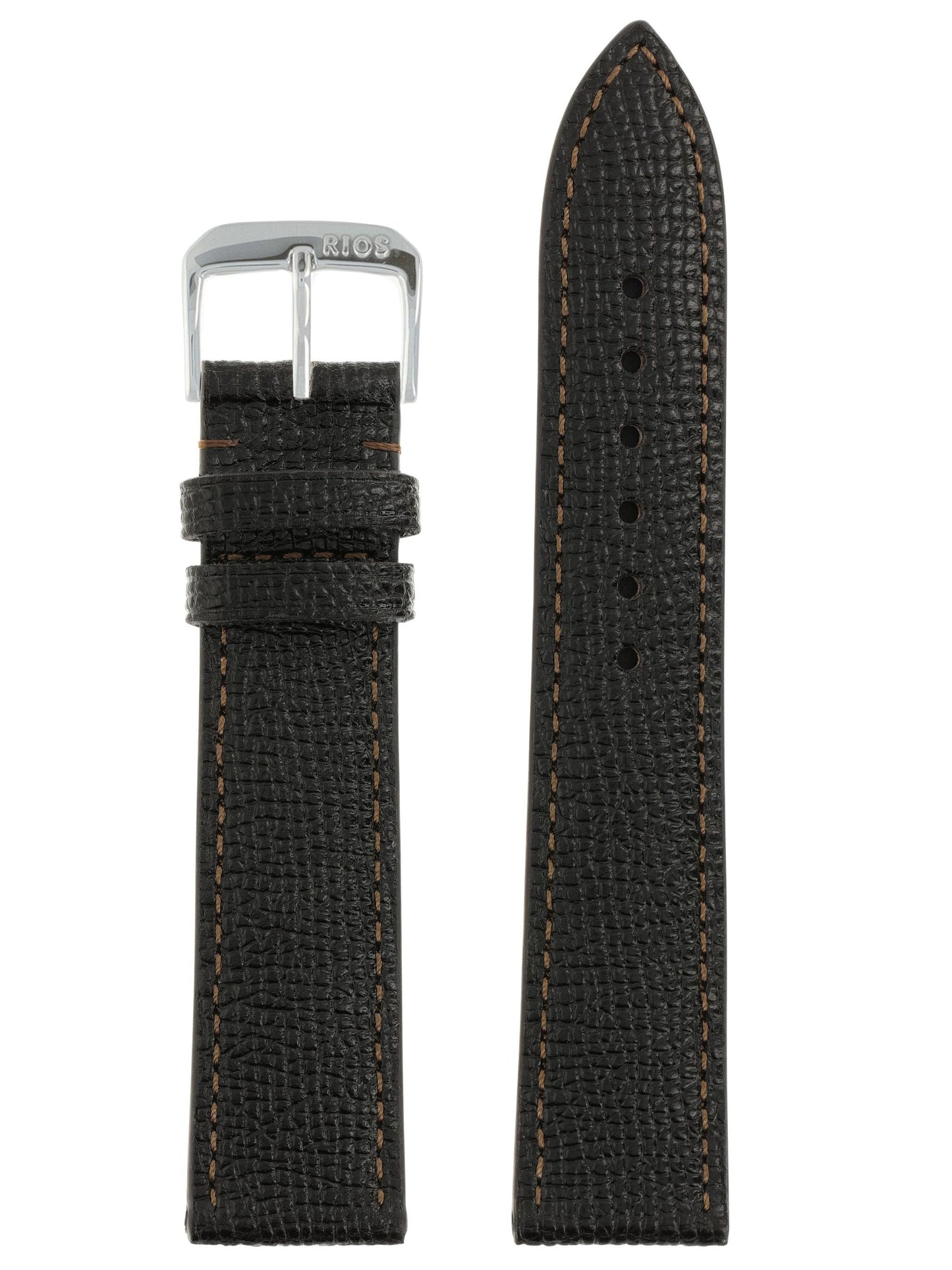 RIOS1931 Rindsleder-Uhrenarmband (Mokka) - 22mm - Länge M