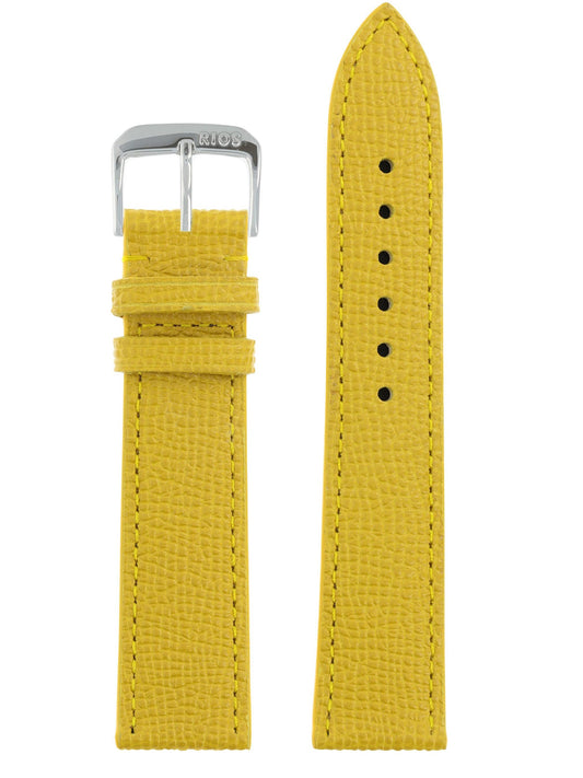 RIOS1931 Cowhide Leather Watch Strap (Yellow) - 22mm - Length M
