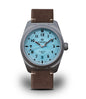Formex Field Automatic Ice Blue 40 mm am braunen Caraffa-Lederband
