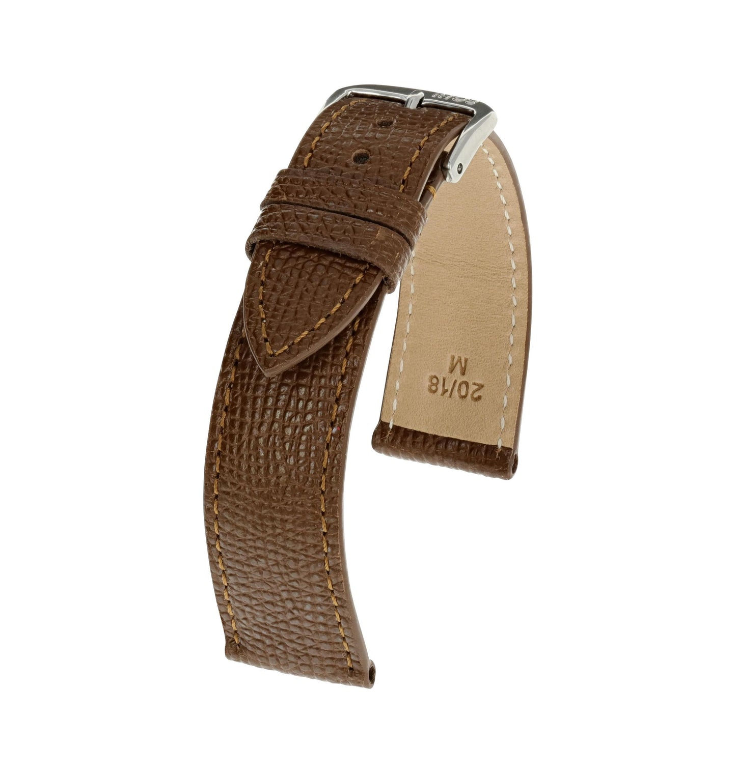 RIOS1931 Rindsleder-Uhrenarmband (Tabak) - 22mm - Länge M