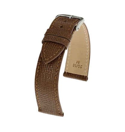 RIOS1931 Rindsleder-Uhrenarmband (Tabak) - 22mm - Länge M
