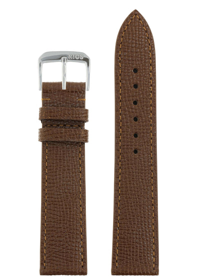 RIOS1931 Rindsleder-Uhrenarmband (Tabak) - 22mm - Länge M
