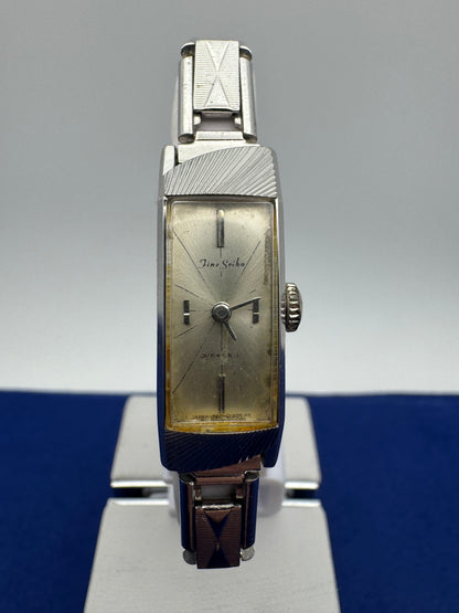 Seiko 1520-3080 – Vintage-Damenuhr (April 1975) vergoldet mit Stretchband