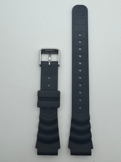 Bracelet de montre Seiko Diver d'origine DB71BP (18–16 mm) – noir (JDM)