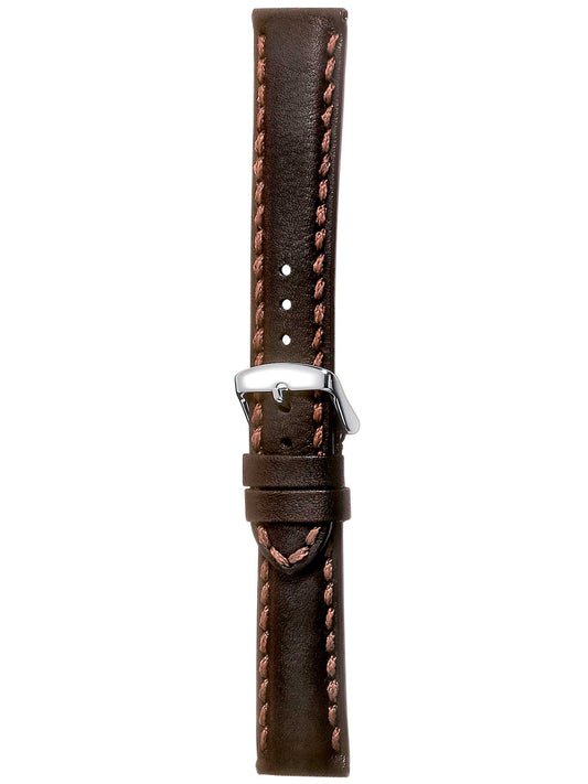 Herzog Chronograph Lederarmband Dunkelbraun