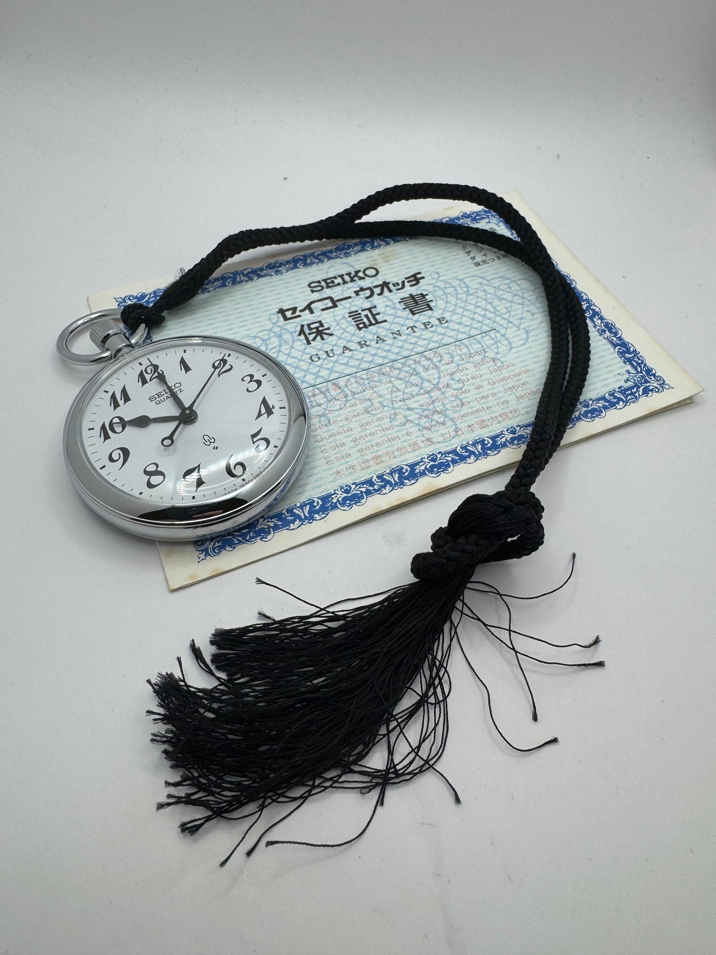 Seiko Quartz Taschenuhr – Ref. 7550-001B – Jōetsu Shinkansen Eröffnungsmodell – September 1982 – Full Set