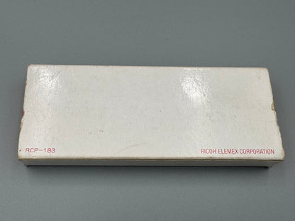 Ricoh Quartz Vintage Dress Watch Ref. 26283-4 – vergoldete rechteckige Japan-Dresswatch mit Originalbox, späte 1980er