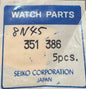 Seiko 351386 – Tige de remontoir d'origine (1 pièce) – pour calibres 8N45 et 8N46 - Neuve