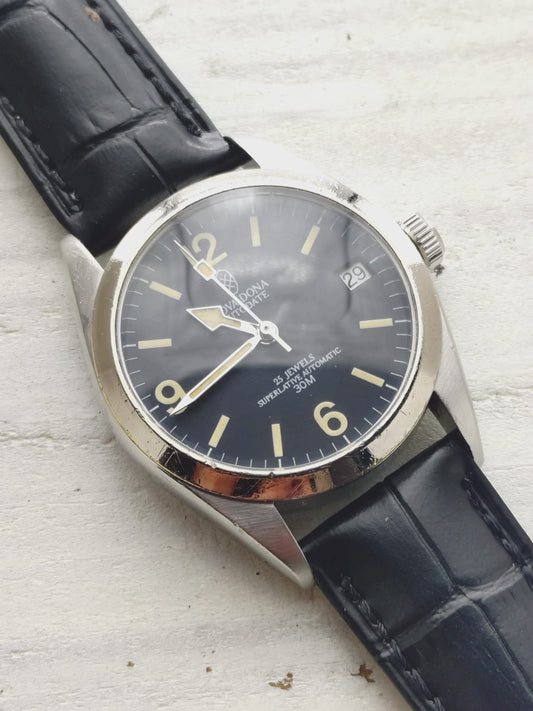 Nova Dona Autodate – Japan's first magazine project watch – ETA 2824-2, exhibition case back – Serviced early 2026