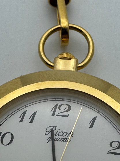 Ricoh Quartz Pocket Watch – Ref. J-272-48-01 – gold-colored – Chain
