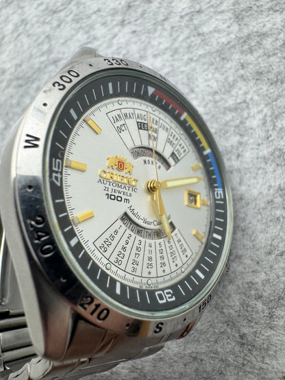 Orient Multi-Year Calendar 100 m – JDM - Automatic with Compass Bezel – 2000s - approx. 44 mm