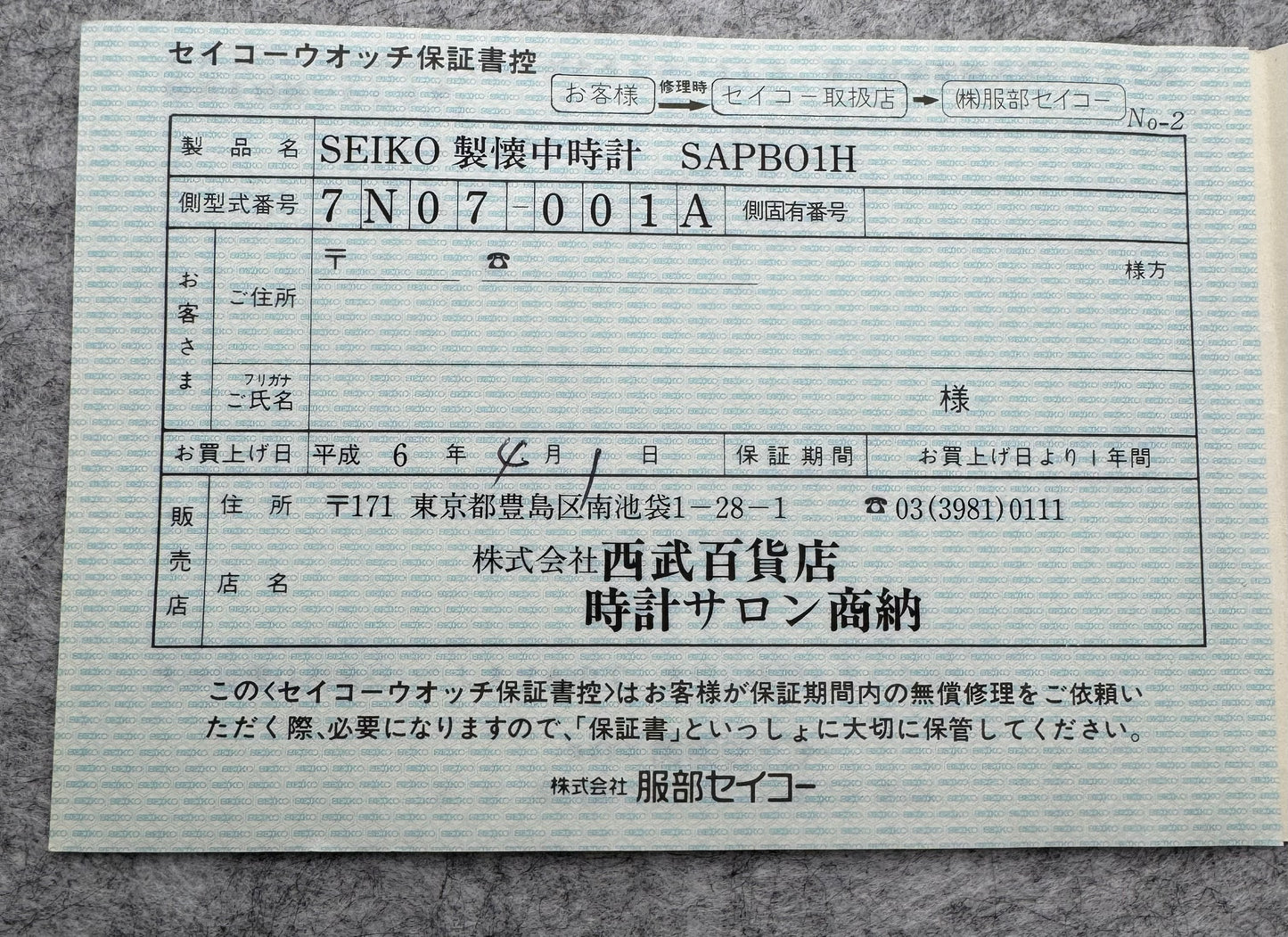 Seiko Quarz Taschenuhr – „Prime Minister’s Award“ (Japan, 1994)