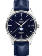Atlantic Worldmaster Nightsky Moonphase – Blaues Aventurin-Zifferblatt | Leder (42 mm)