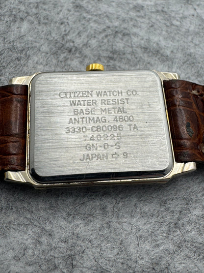 Citizen Exceed – April 1987 - Bicolor Tank case with onyx bezel – Caliber 3330, anti-magnetic