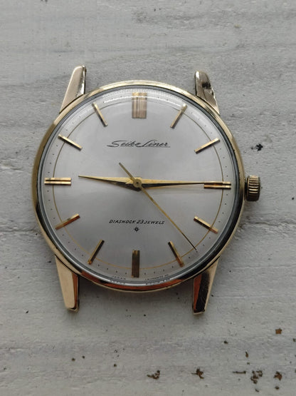 Seiko Liner « Diashock 23 Jewels » – Réf. J15007E – Calibre 3140, remontage manuel – Plaqué or – Début des années 1960 – Récemment révisée
