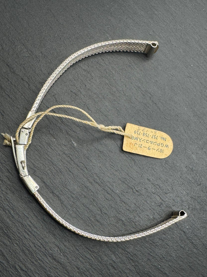 SEIKO WGP – Vintage NOS Mesh/Milanese Bracelet, 6 mm, White Gold Look, with Original Tags (Japan)