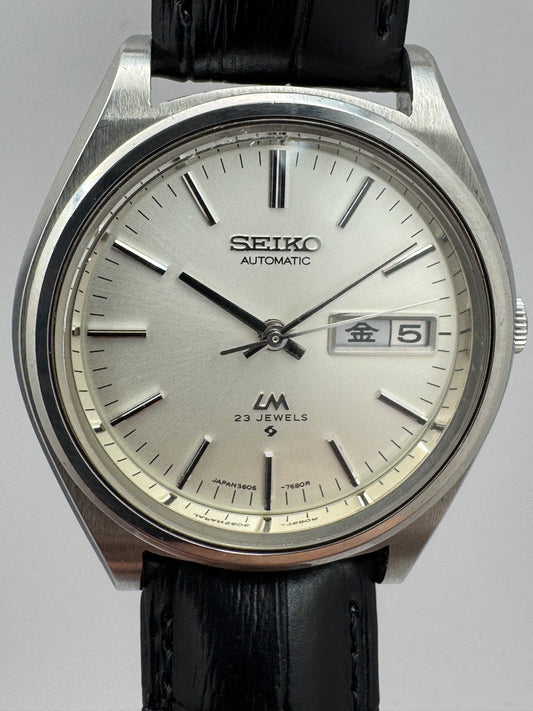 Seiko Lord Matic 5606-7072 – Calibre 5606A, 23 rubis, Suwa Seikosha – cadran argent mat – janvier 1974 – fraîchement révisée