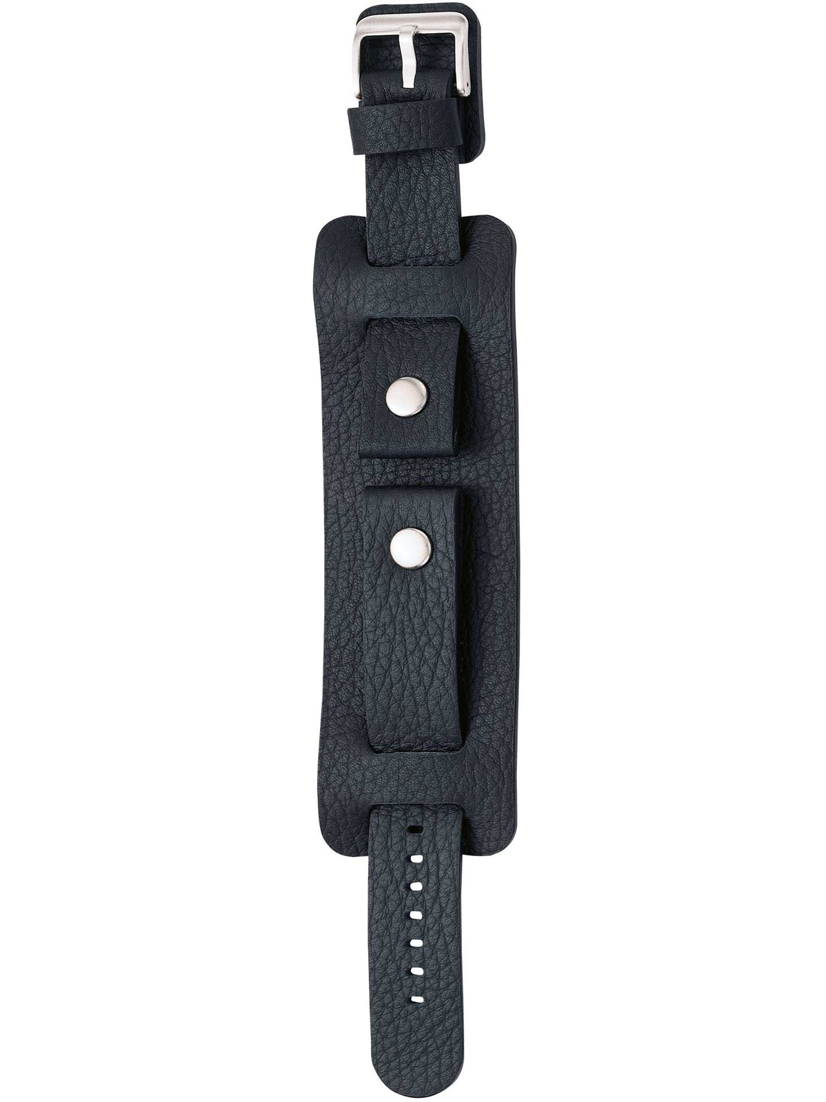 Herzog Flyback Lederarmband Schwarz