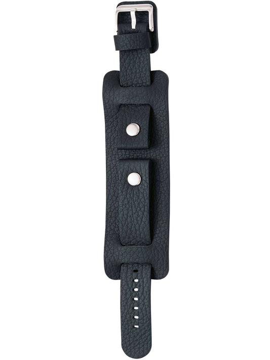 Herzog Flyback Lederarmband Schwarz