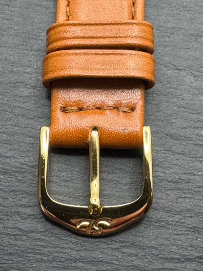 Seiko Seikomatic Ref. 15007DE, goldplattiert, frisch in Japan revidiert, mit NOS-Lederband, frühe 60er Jahre