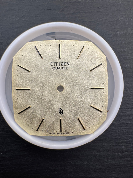 Citizen Quartz Zifferblatt Vintage (ca. 25 × 25 mm, Champagner-Gold) - NOS