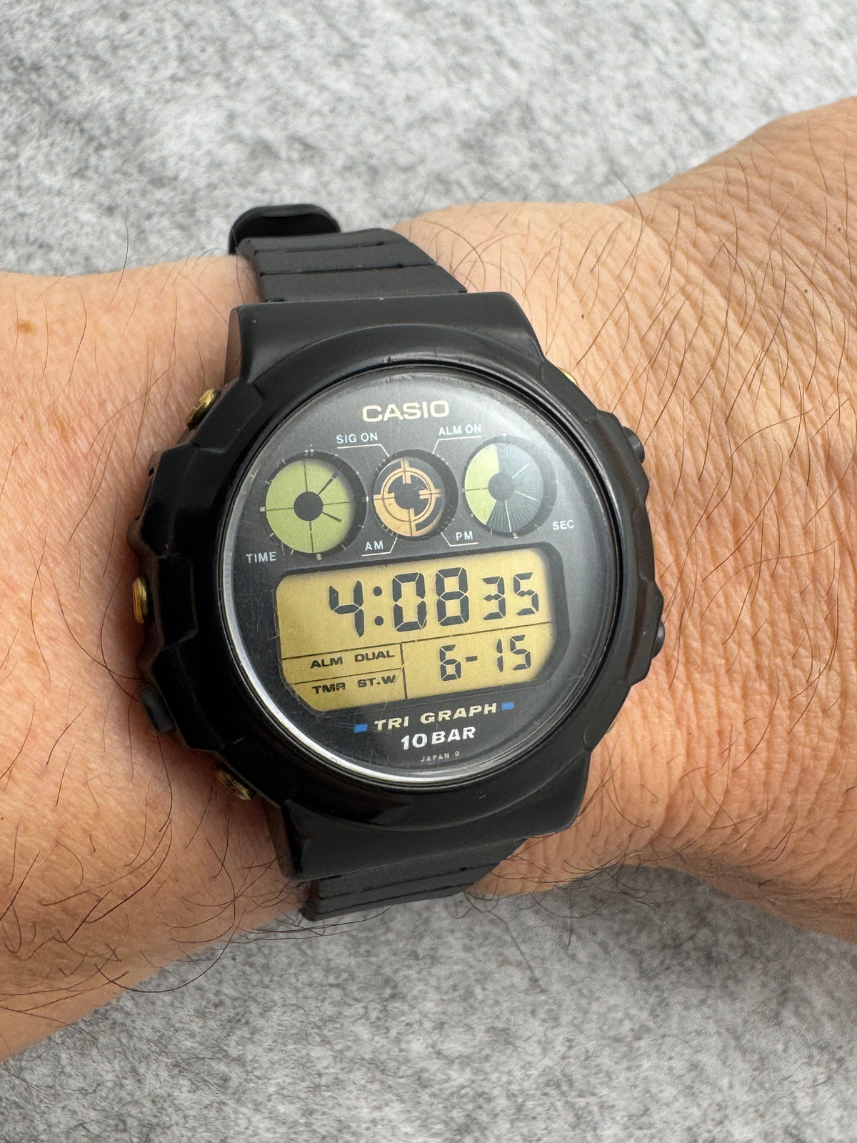 Casio Tri-Graph TGW-10 – um 1988 - Modul 827 – seltene digitale Analogsimulation der späten 1980er – revidiert, neues Band